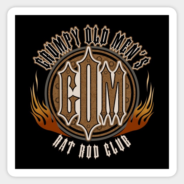 Grumpy Old Men's Rat Rod Club Sticker by D.H. Kafton Studio